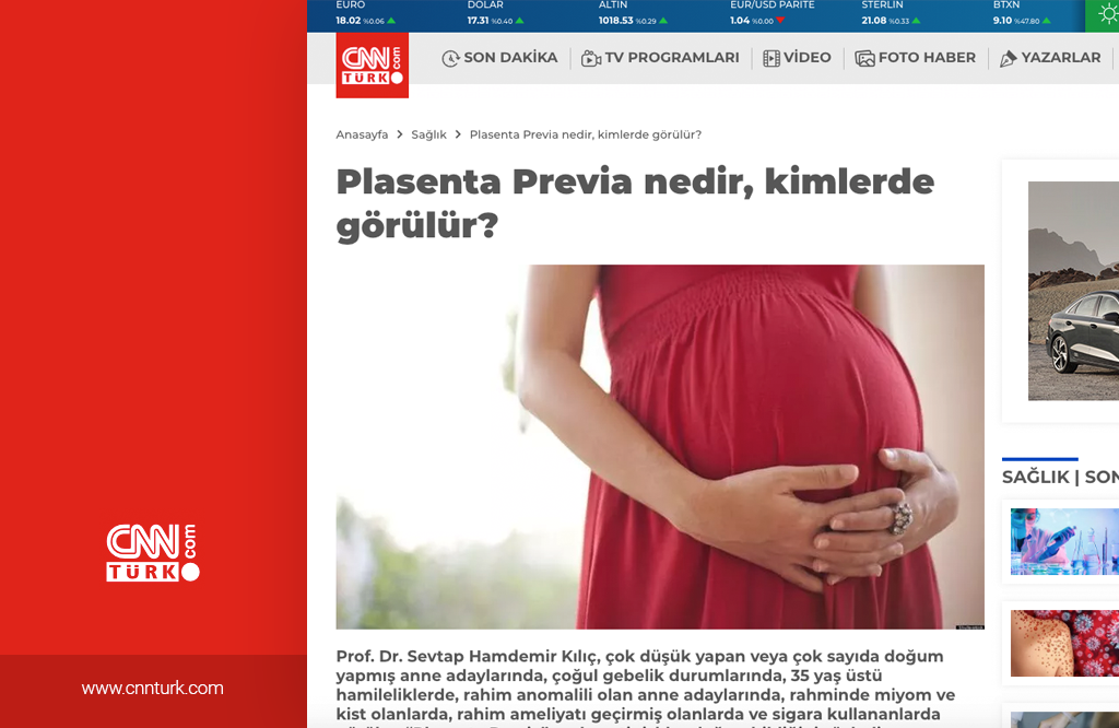 CNNTürk: Plasenta Previa Nedir, Kimlerde Görülür?